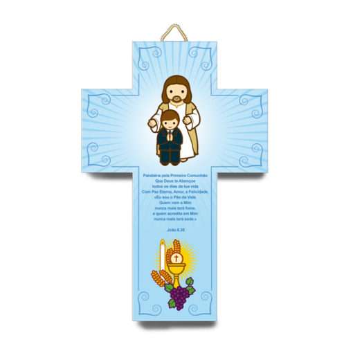 Cruz Comunhão Little Drops Water Jesus e Menino