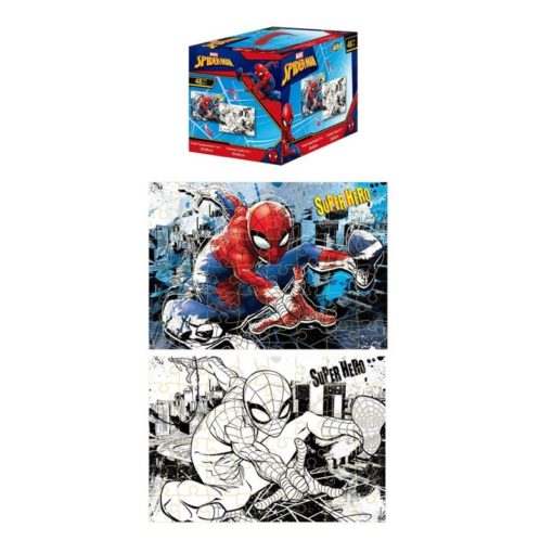 Puzzle Spiderman para Colorir "Cubo"