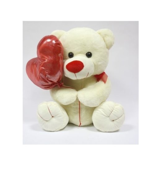 Peluche Urso c/ Balão de Coração 17cm