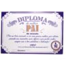 Diploma "Melhor Pai do Mundo" Azul e Laranja