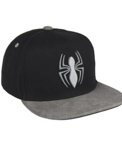 Boné CAP Spiderman Preto c/ Pala e Aranha Cinza