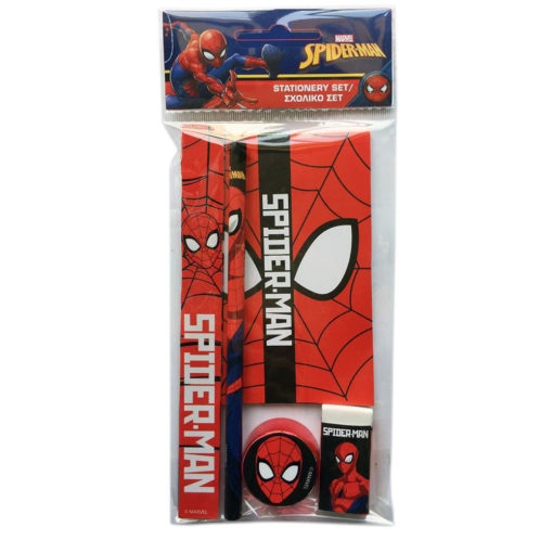 Conjunto de Escrita Spiderman 5 Peças