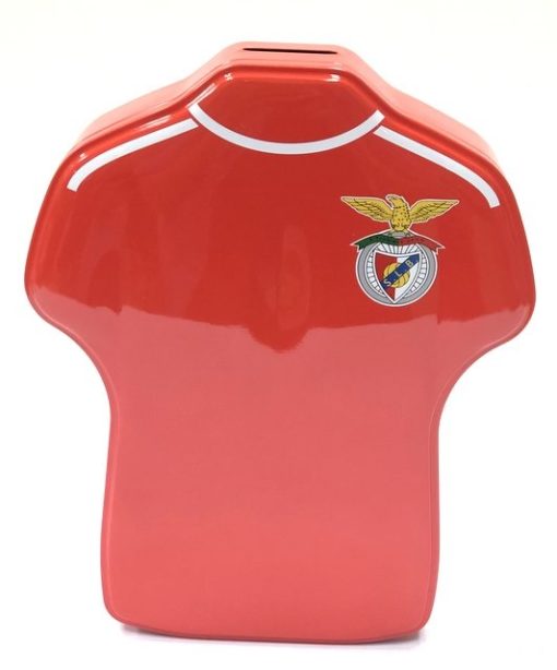 Mealheiro Benfica de Lata em Forma de T-shirt