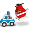 Helicóptero Bombeiros Lego e Carro Polícia Duplo