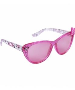 Óculos de Sol Rosa com Purpurinas e Laço Minnie
