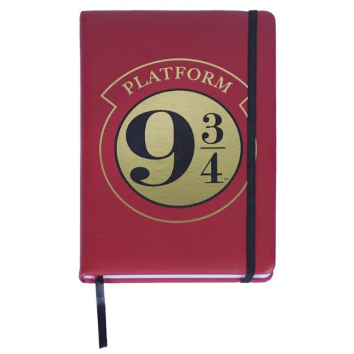 Caderno Harry Potter c/ Elástico "Plataform 9 3/4"