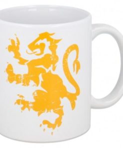 Caneca Cerâmica Harry Potter Branca Gryffindor