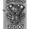 Isqueiro Zippo Metal 3D com Motor "The Power Of"