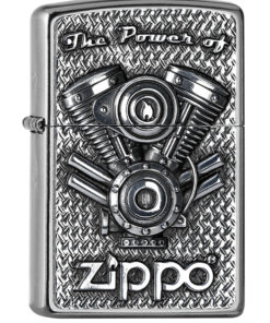 Isqueiro Zippo Metal 3D com Motor 