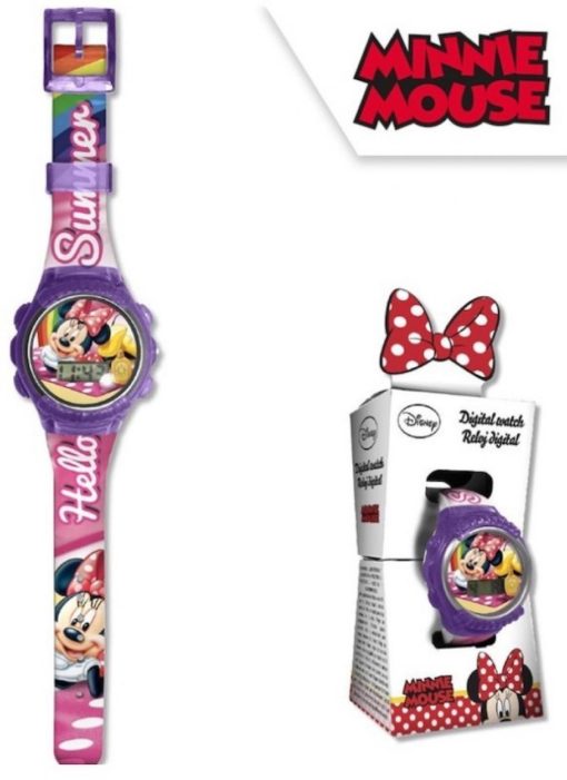 Relógio Digital Minnie Roxo New Sport