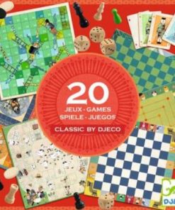Caixa com 20 Jogos Djeco Clássicos