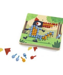 Jogo de Recriar Animais c/ Pinos - Mosaico Rigolo - Djeco