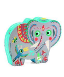 Puzzle Djeco Elefante Asiático Pintado 24 Peças