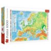Puzzle Mapa Físico da Europa 1000 peças Mapa Físico da Europa