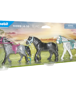 Conjunto de Cavalos: Frísio, Knabstrupper e Andaluz - Country - Playmobil