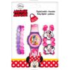 Conjunto Relógio Digital e Pulseiras Hello - Minnie