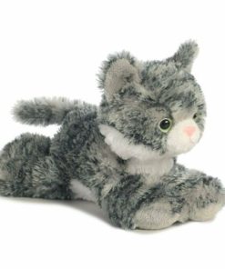 Peluche Lily Grey Tabby Cat, Gato Cinzento com Riscas - Mini Flopsie