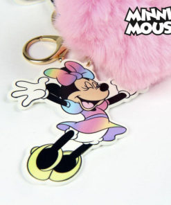 Porta Chaves Pompom Minnie Rosa com Figura - Minnie