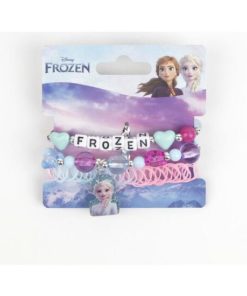 Conjunto Bijuteria Frozen com 3 Pulseiras Elsa "Beauty"