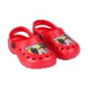 Chinelos Croc's Mickey Vermelhas com Riscas Coloridas