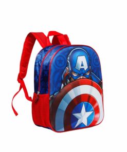 Mochila Infantil 3D Azul Capitão América "Patriot" - Avengers