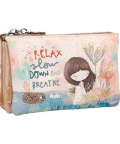 Porta Moedas Retangular Medio c Fecho e 3 compartimentos Fun and Music - Anekke