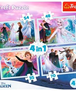 Puzzle 4 em 1 Frozen Magia na Floresta - Frozen II