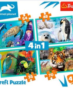Puzzle 4 em 1 Planeta Animal - Trefl