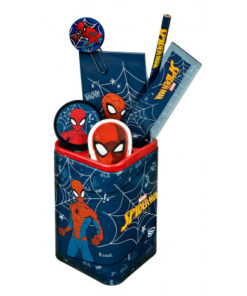 Conjunto de Escrita Spiderman c/ Porta Lápis (7 pcs) - Spiderman