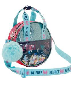 Bolsa Redonda Azul e Rosa 