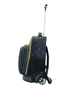 Trolley Escolar Preto e Dourado 