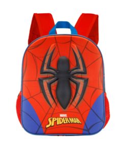 Mochila Infantil 3D Vermelha c/ Aranha Preta - Spiderman