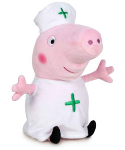 Peluche Pepa Pig 27cm c/ Vestido de Enfermeira - Peppa Pig