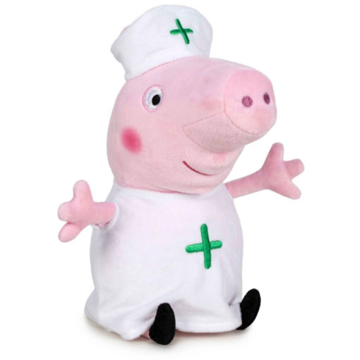 Peluche Pepa Pig 27cm c/ Vestido de Enfermeira - Peppa Pig