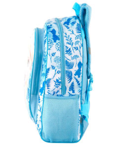 Mochila Escolar Adaptável Com Dois Fechos Cor Azul Com Elsa e Frozen Em 3D - Frozen