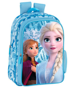 Mochila Infantil Cor Azul Com Elsa e Frozen Em 3D - Frozen