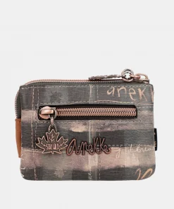 Porta moedas Pequeno c 1 Fecho de 3 Compartimentos Floresta Canada - Anekke