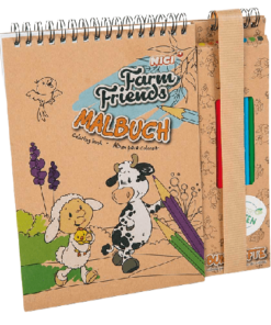 Farm Friends - Livro de Colorir + Conjunto de Lápis - NICI