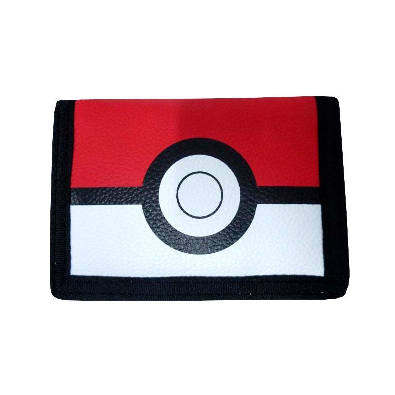 Carteira com Velcro Preta e Vermelha "Pokebola" - Pokémon
