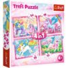 Puzzle Unicórnios 4 em 1 - Unicórnios