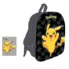 Mochila Escolar 3D Preta Pikachu 40cm - Pokémon