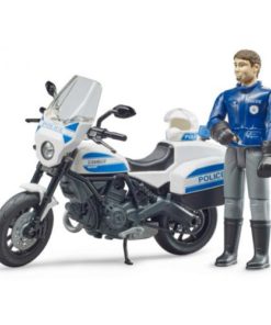 Polícia com Mota Ducati Scrambler - Bruder