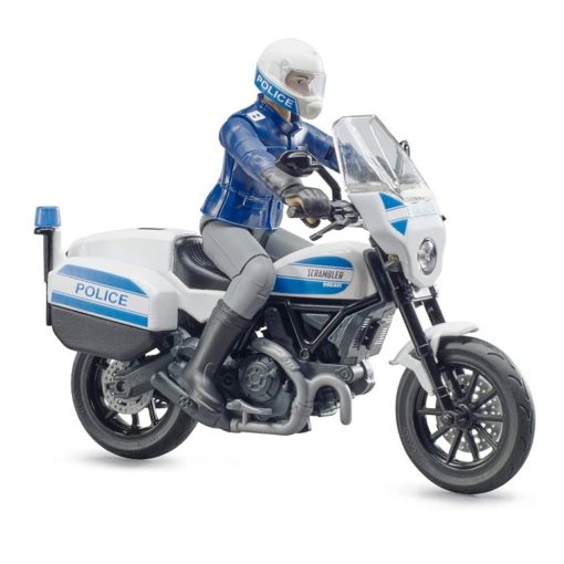 Polícia com Mota Ducati Scrambler - Bruder