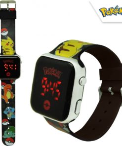 Relógio Digital Led Watch Preto Pikachu e Amigos - Pokémon