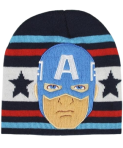 Gorro Azul c/ Riscas e Estrelas "Capitão América" - Avengers