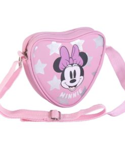 Bolsa de Traçar Rosa c/ Estrelas Prateadas em forma de Coração - Minnie Mouse