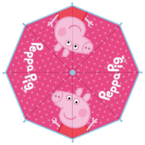 Guarda Chuva Rosa e Azul c/Peppa Pig e corações 45cm - Peppa Pig
