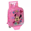 Mochila de Infantário c/ Trolley Rosa 28cm "Lucky" - Minnie