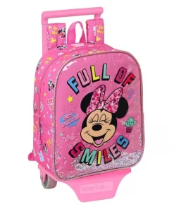 Mochila de Infantário c/ Trolley Rosa 28cm 