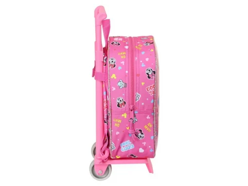 Mochila de Infantário c/ Trolley Rosa 28cm "Lucky" - Minnie